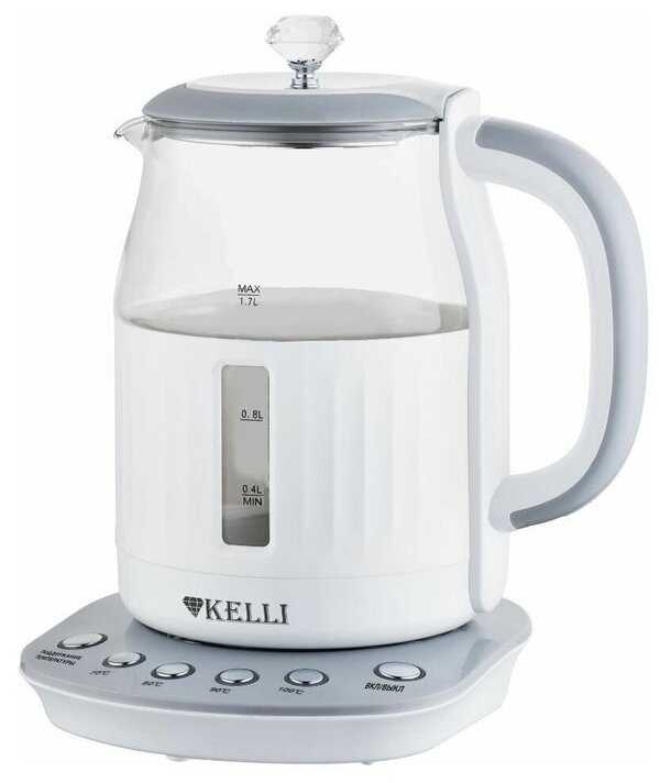Чайник Kelli KL-1373 Бело-серый