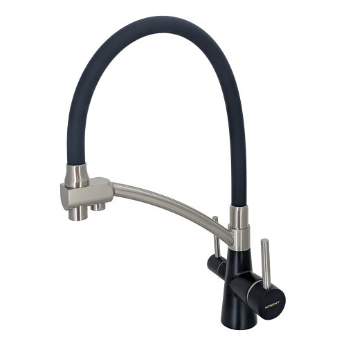 Смеситель Wisent для кухни гибкий Антрацит W4855-26-2