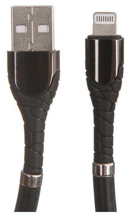 USB кабель LDNIO Lightning LS511(Магнитая оплетка, 2.4A, 2m) Black