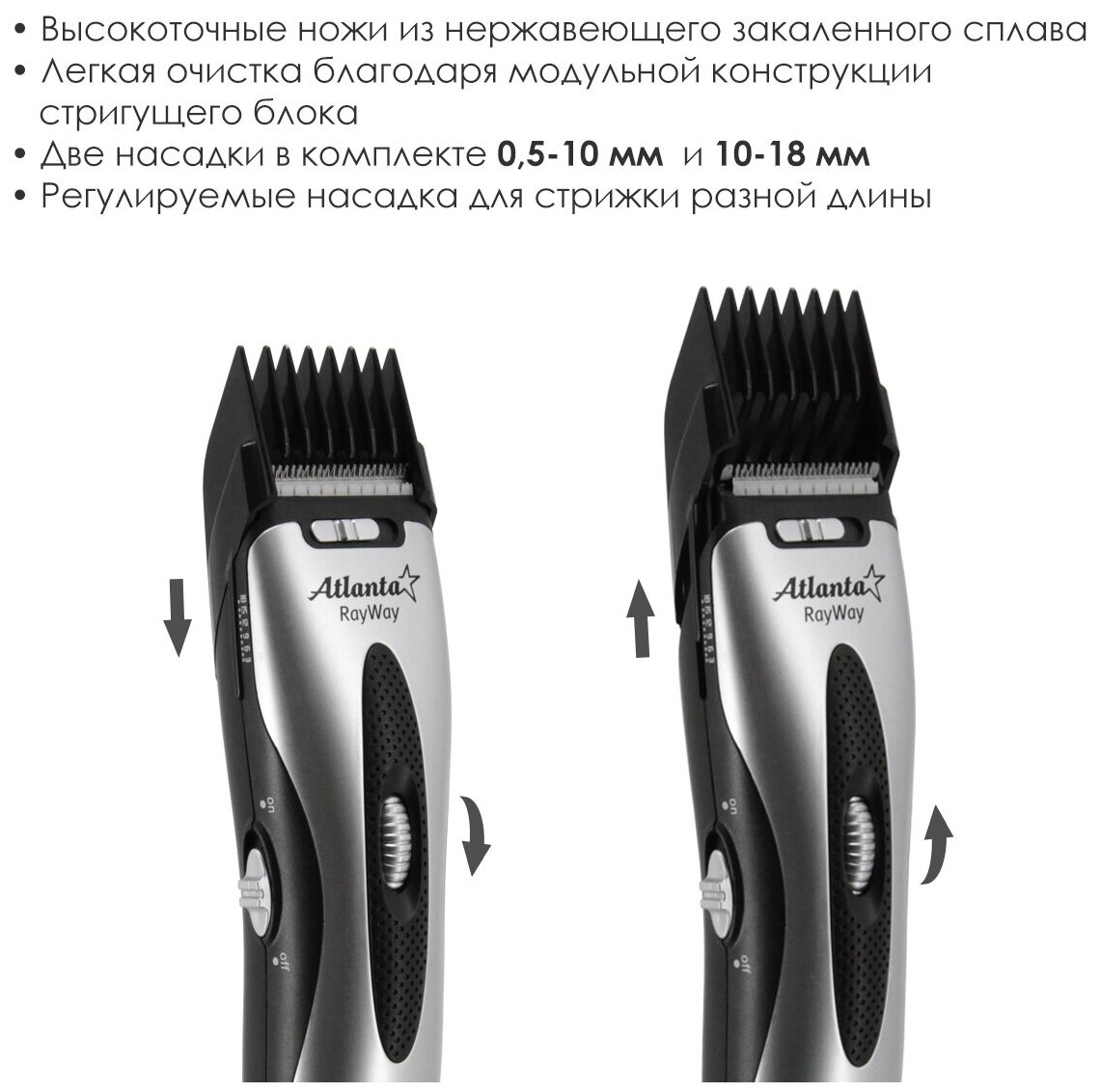 Машинка для стрижки волос Atlanta ATH-6907 Gray