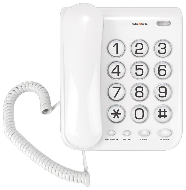 Телефон проводной teXet TX-262 Светло-серый