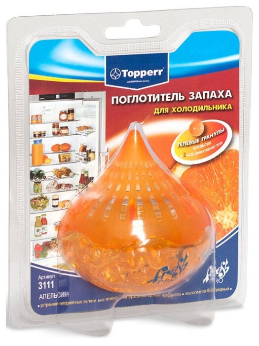 Поглотитель запаха для холодильников Topper 3111 апельсин