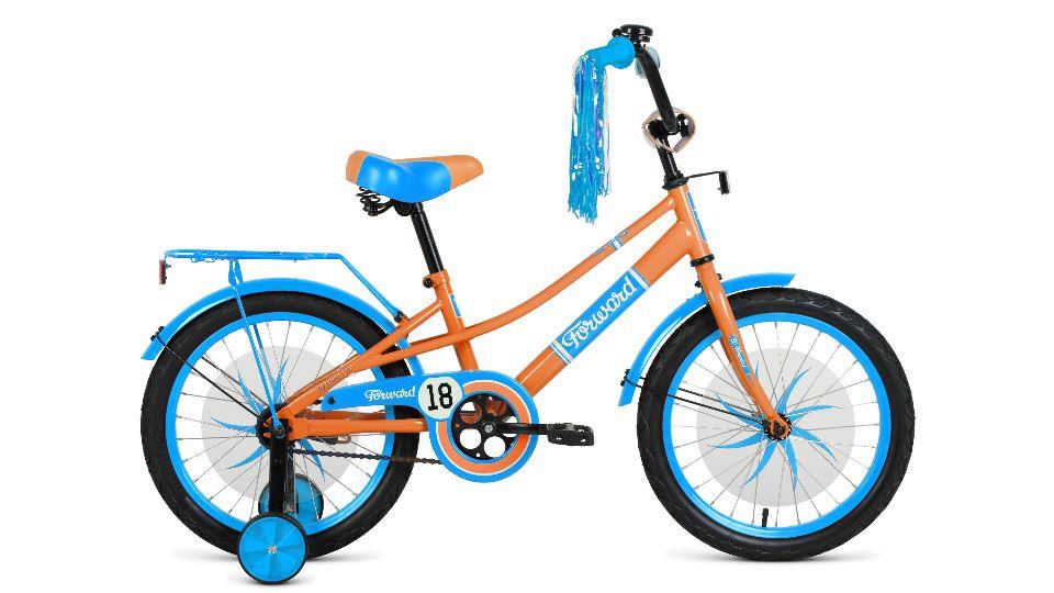 Велосипед Forward Azure 18 (18"  1ск.) 2021-22 бежевый/голубой