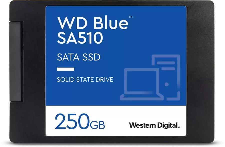 Твердотельный диск SSD 2.5" 250Gb WD Blue 3D NAND SATA-3 Retail (WDS250G3B0A)