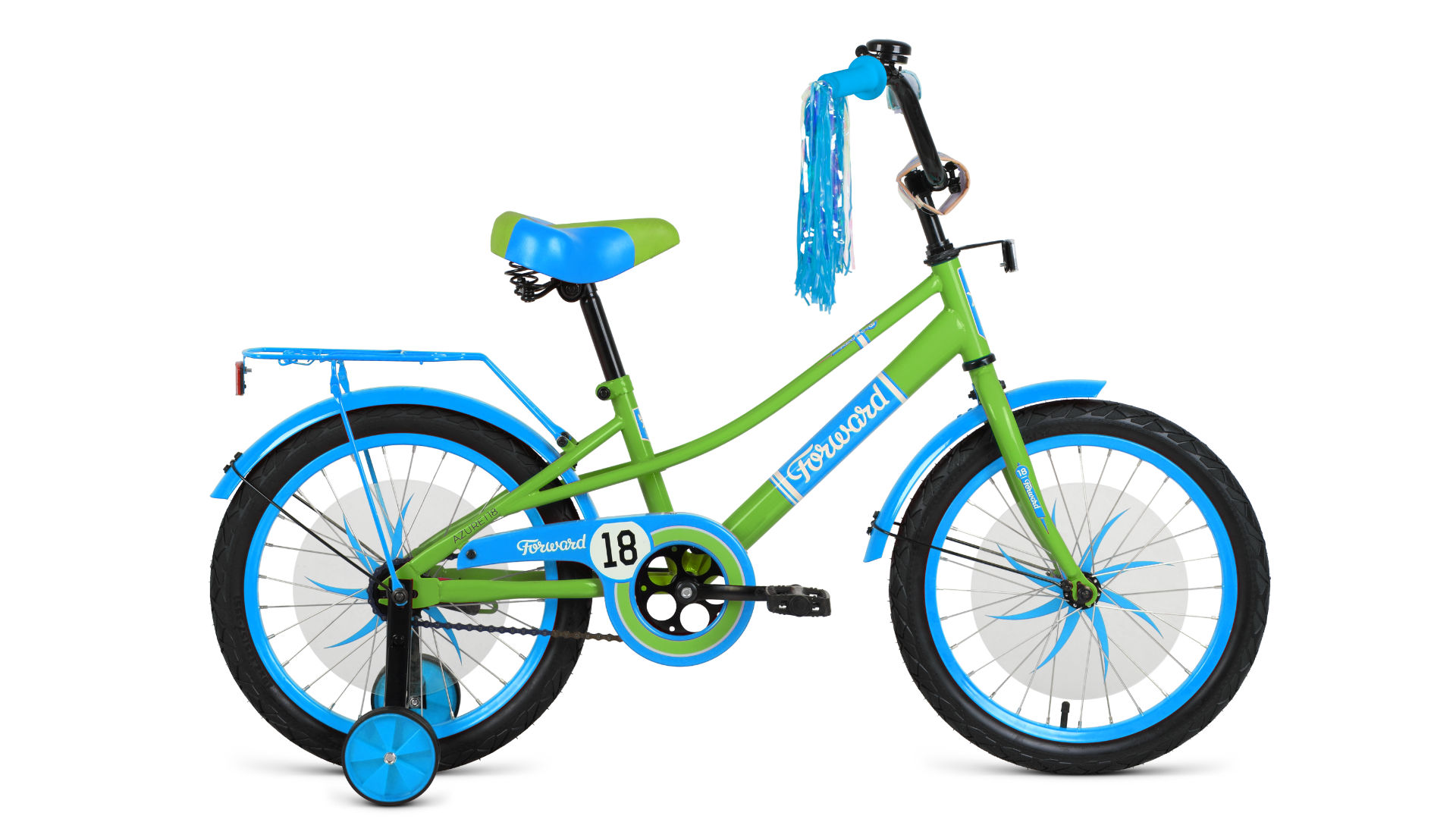 Велосипед Forward Azure 18 (18"  1ск.) 2020-21 зеленый/голубой