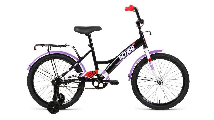 Велосипед Altair Kids 20 (1 ск. рост 13") 2021-22 черный/белый