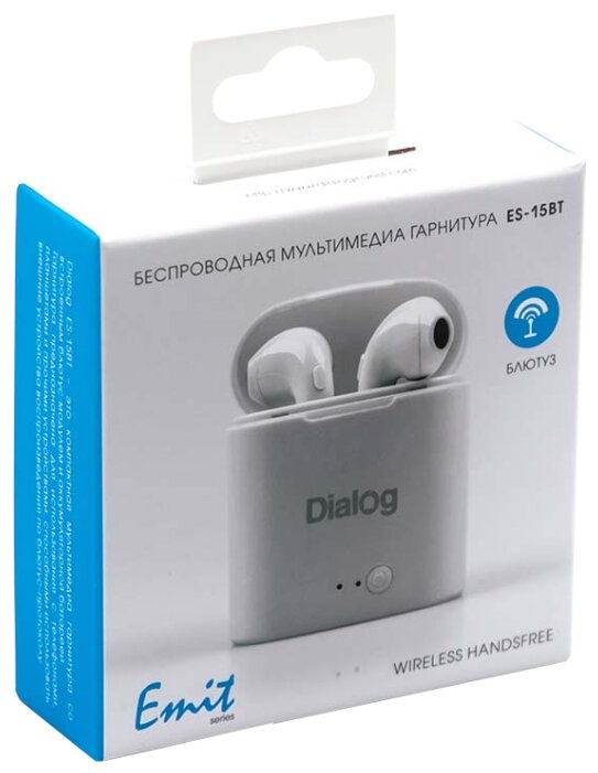 Bluetooth-наушники с микрофоном Dialog ES-15BT White