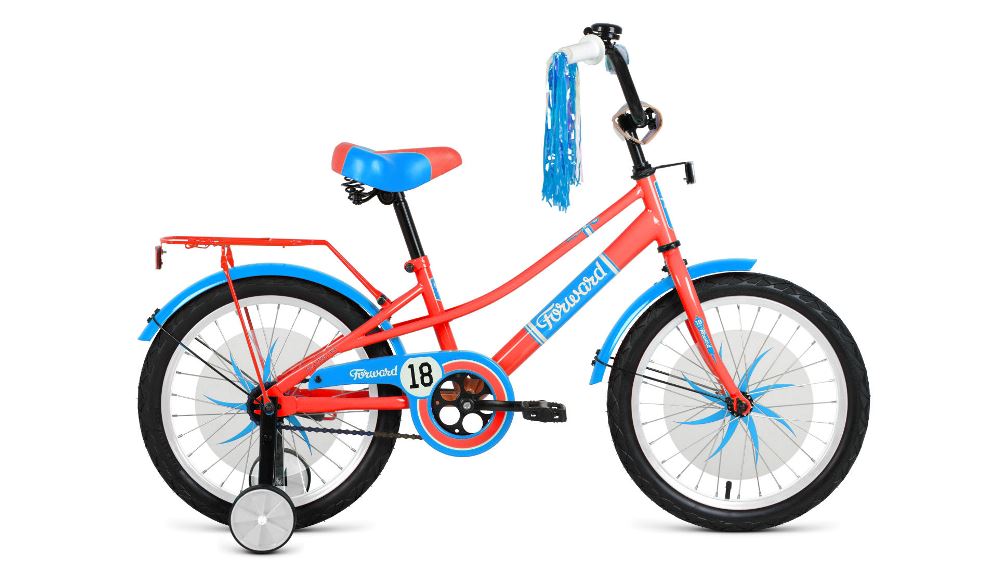 Велосипед Forward Azure 18 (18"  1ск.) 2020-21 коралловый/голубой
