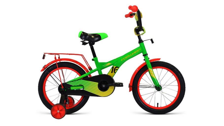 Велосипед Forward Crocky 16  (16" 1ск.) 2021-22 зеленый/оранжевый