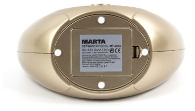 Зеркало косметическое Marta MT-2653 белый жемчуг