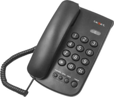 Телефон проводной teXet TX-241 черный