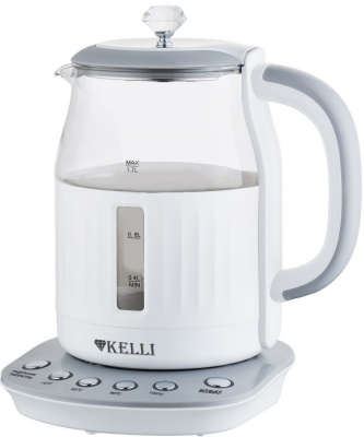 Чайник Kelli KL-1373 Бело-серый