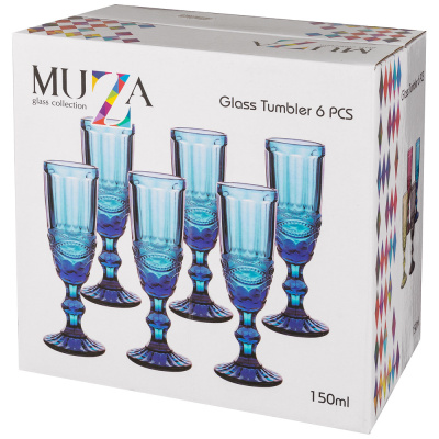Набор бокалов для шампанского Lefard 781-102 Серпентина "Muza Color" 6шт 150мл
