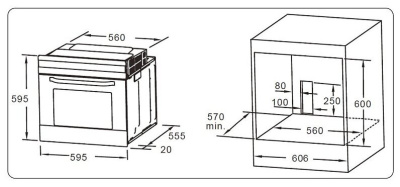 Электрический духовой шкаф Evelux EO 630 PB