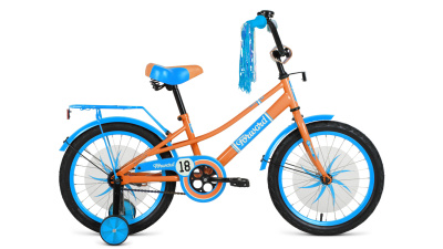 Велосипед Forward Azure 18 (18"  1ск.) 2020-21 бежевый/голубой