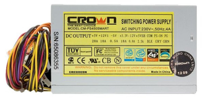 Блок питания CROWN MICRO ATX 450W CM-PS450 120mm