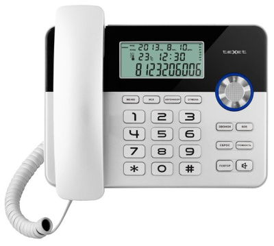Телефон проводной teXet ТХ-259 Черно-серебристый