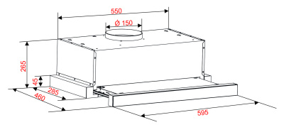 Вытяжка ATL 1002 60 см Inox