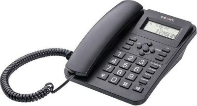 Телефон проводной teXet TX-264 черный