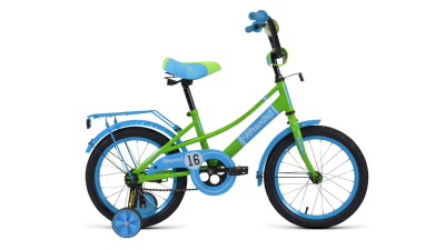Велосипед Forward Azure 16 (16"  1ск.) 2020-21 зеленый/голубой