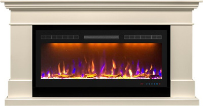 Каминокомплект: Портал California слоновая кость с очагом Royal Flame Crystal 40RF