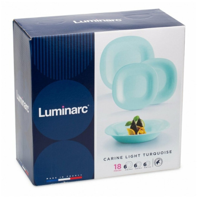 Столовый сервиз Luminarc Carine Light Turquoise P7628 18пр.