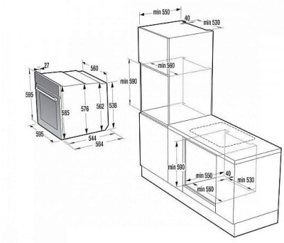 Электрический духовой шкаф Gorenje BFS6148B