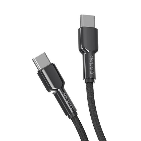 USB кабель Deppa USB Type-C - USB Type-C Elite Black (1м) 72506