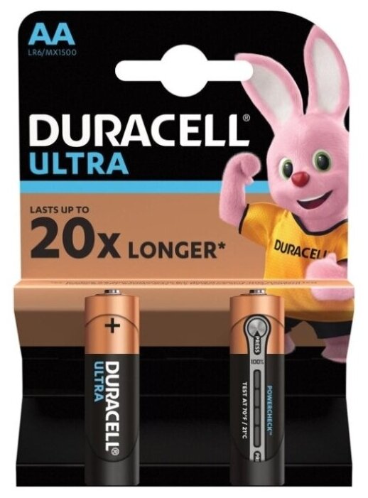 Батарейка Duracell LR6/2BL Ultra Power (1BL-2шт)