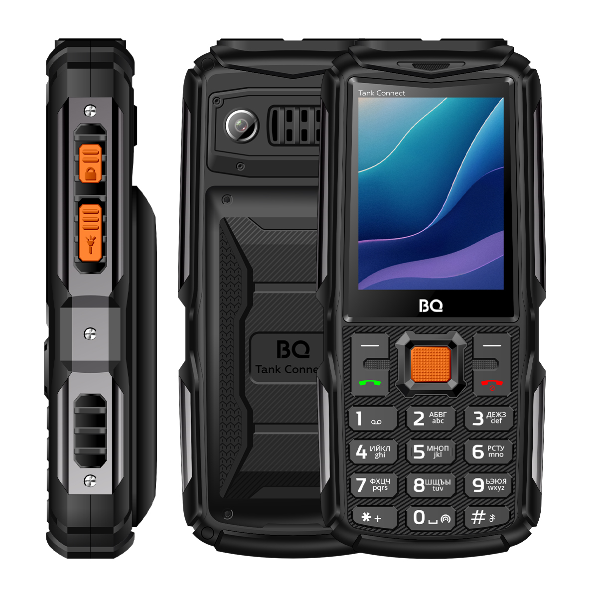Мобильный телефон BQ 2430L Tank Connect Black+Gunmetal