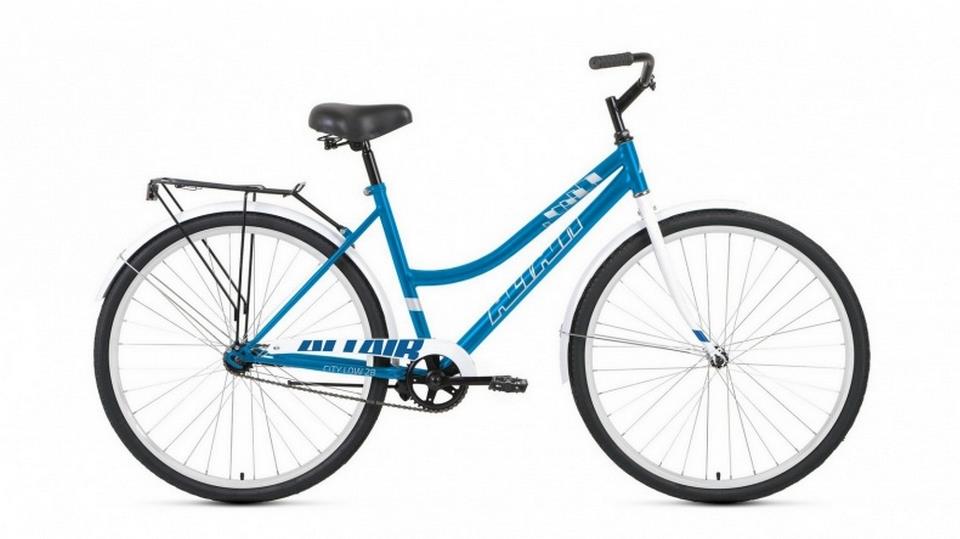 Велосипед Altair City 28 low (28" 1 ск. рост 19") 2022-23 голубой/белый