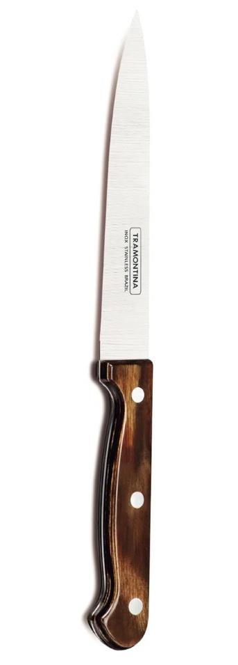 Нож для мяса Tramontina Polywood 15см с деревянной ручкой в блистере 21139/196