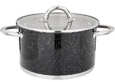 Кастрюля AGNESS 937-308 "Black Marble" 4,6л