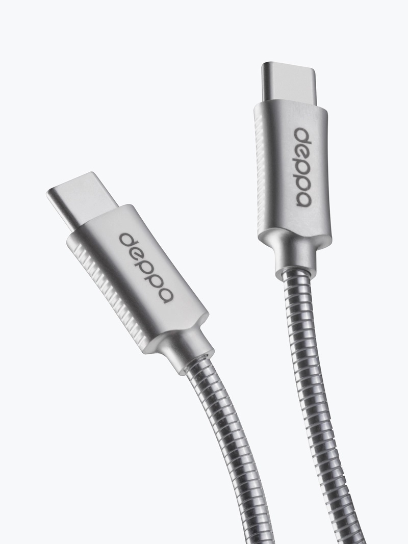 USB кабель Deppa Metal USB Type-C - USB-С (1.2м) 72391