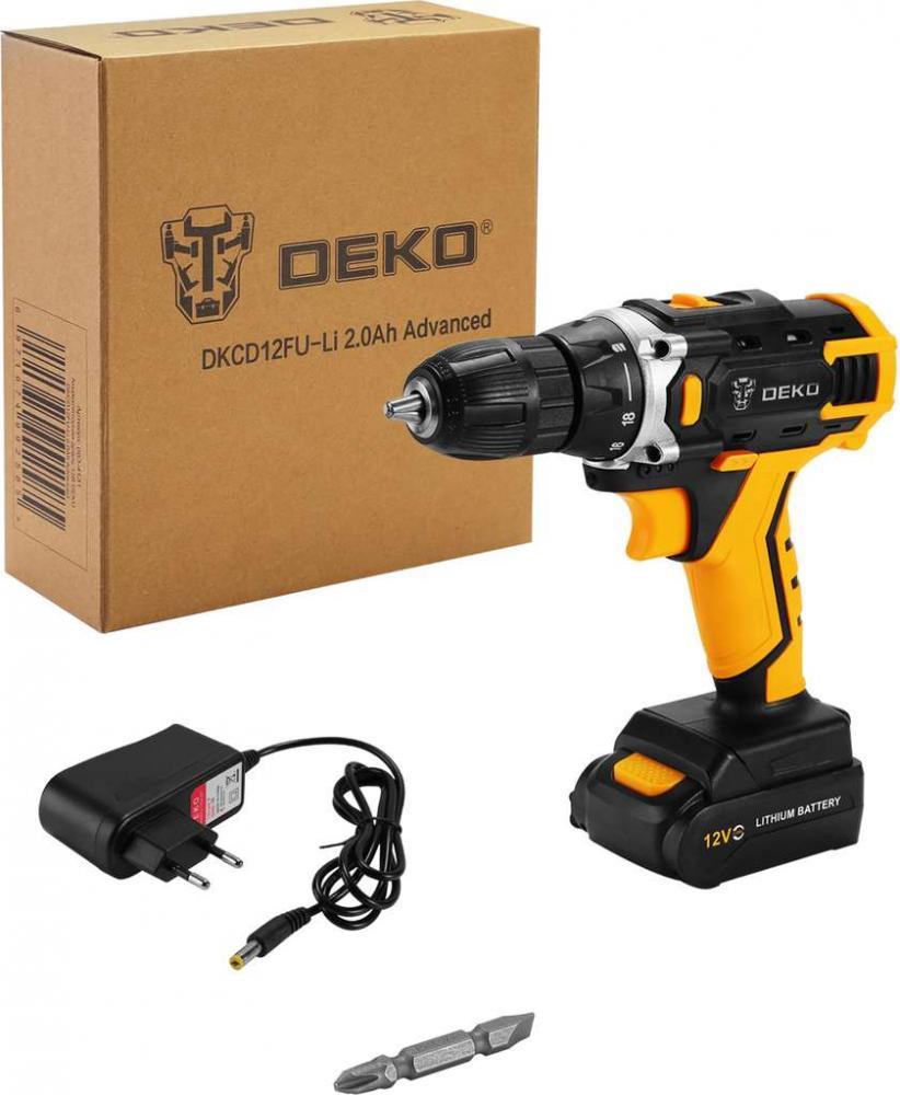 Аккумуляторная дрель-шуруповерт DEKO DKCD12FU-Li Advanced