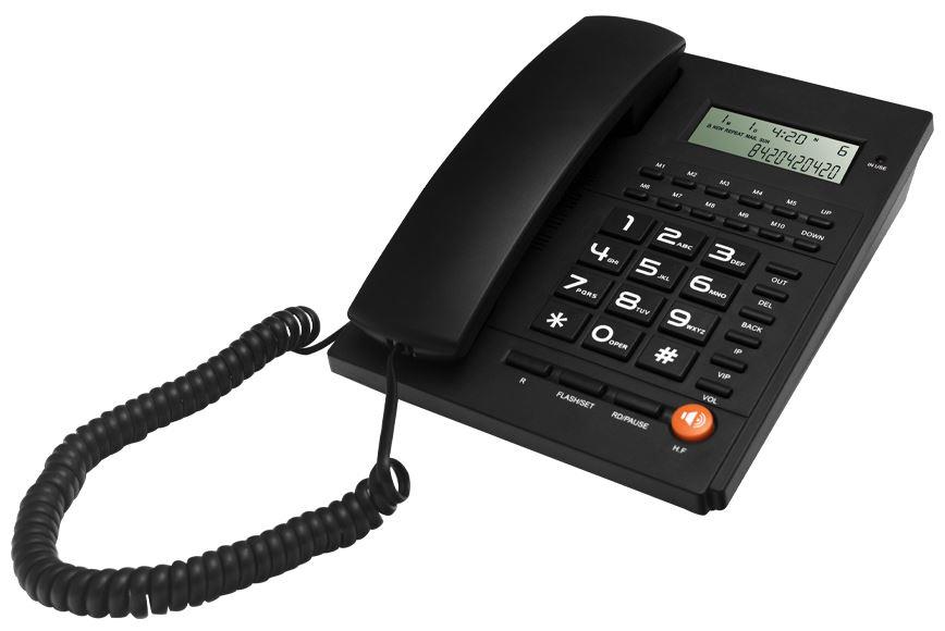 Телефон проводной Ritmix RT-420 black