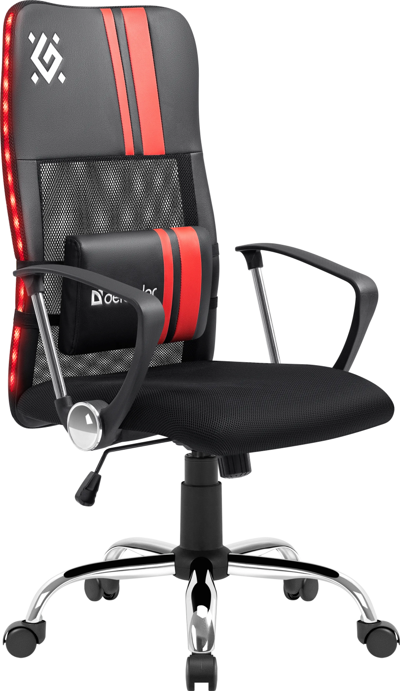 Игровое кресло Defender Optix RGB Led Black