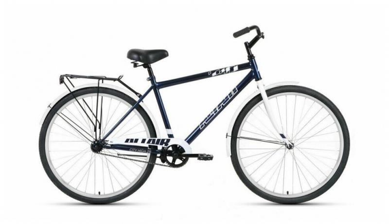 Велосипед Altair City 28 high FR (28" 1 ск. рост 19") 2022-23 темно-синий/серый