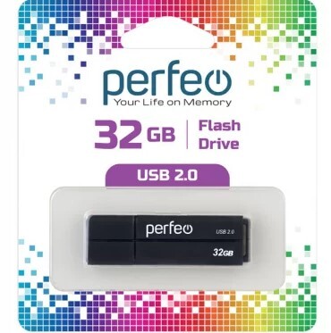 USB накопитель 32Gb USB2.0 Perfeo C01G2 Black