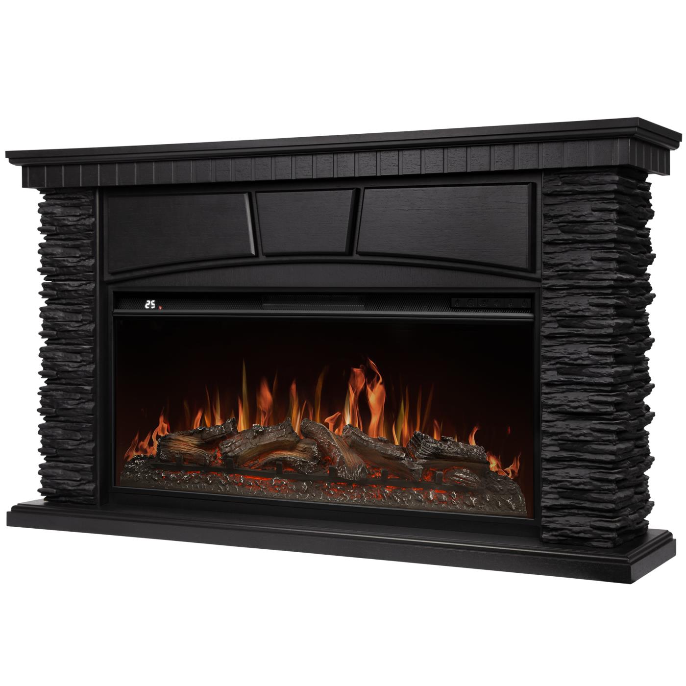 Портал Firelight Porto 42/40/36 камень черный, шпон венге