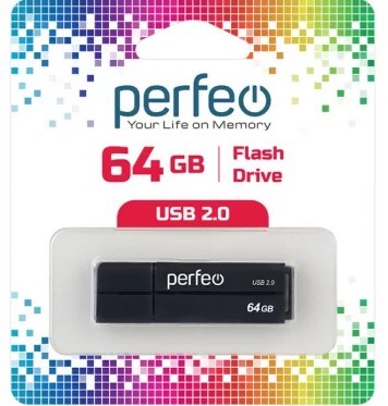 USB накопитель 64Gb USB2.0 Perfeo C01G2 Black