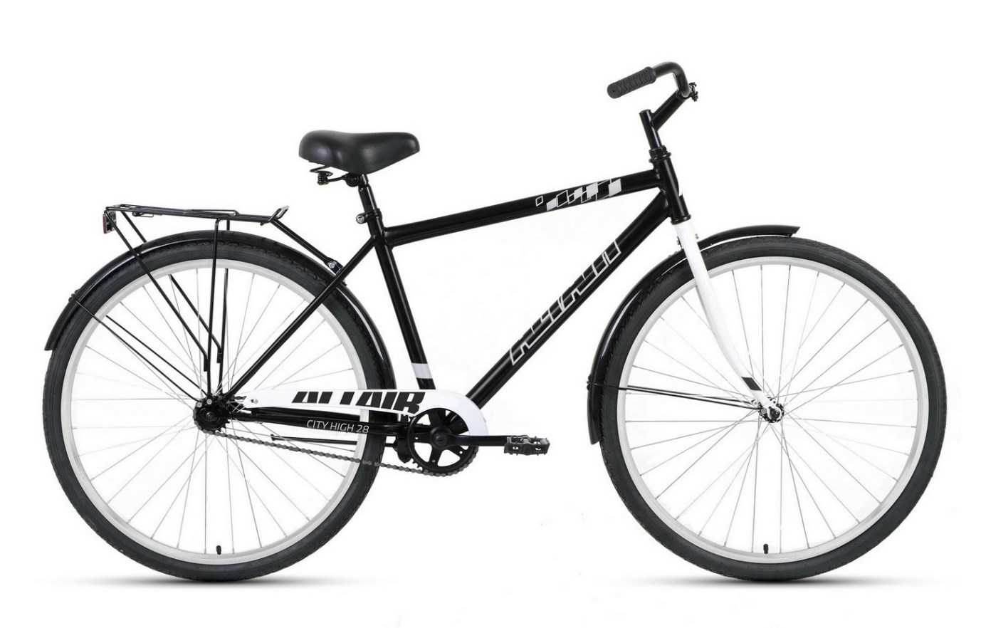 Велосипед Altair City 28 high (28" 1 ск. рост 19") 2022 черный/серый