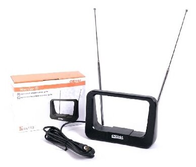 Антенна Сигнал SAI-119 DVB-T2/ДМВ+МВ, активная черный