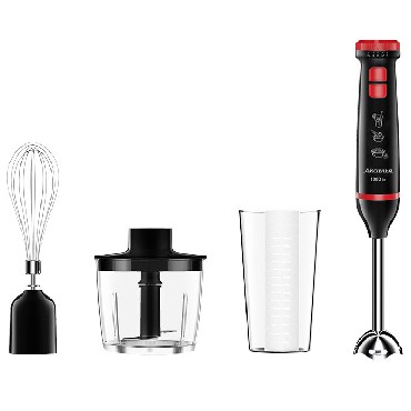 Блендер погружной Аксинья КС-307В черный с красным