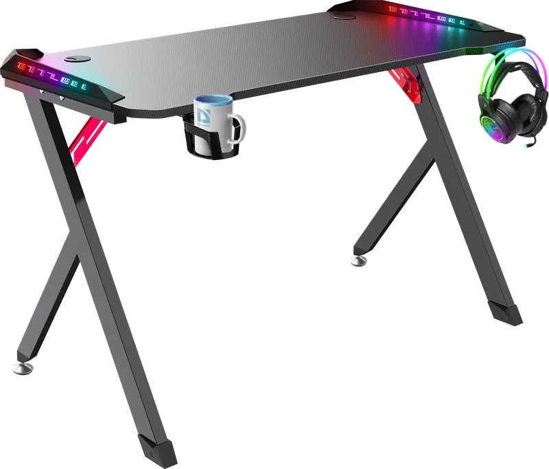 Игровой стол Defender Platinum RGB Led Carbon