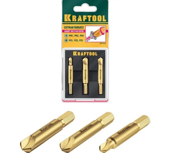 Набор экстракторов Kraftool 3шт. 26770-H3