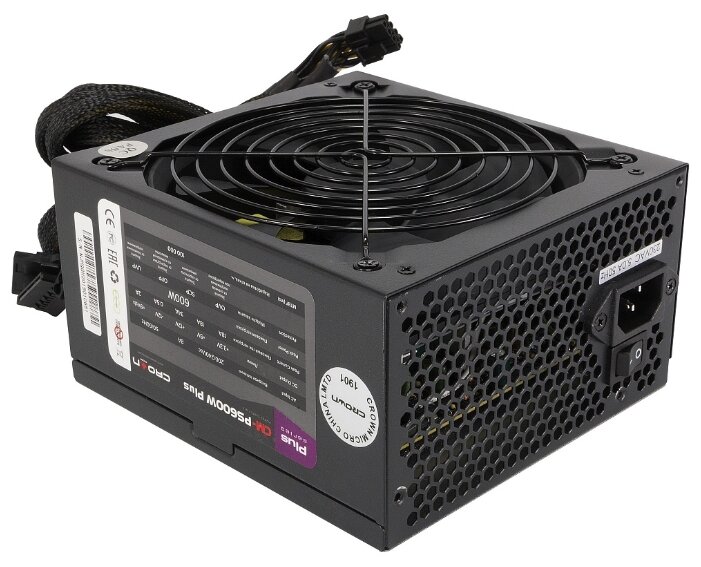Блок питания CROWN MICRO ATX 600W CM-PS600W Plus 140mm