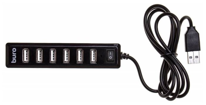 USB HUB Buro 7 Port BU-HUB7-1.0-U2.0 Black