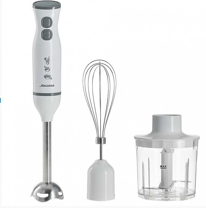 Блендер погружной Аксинья КС-326А белый с серым
