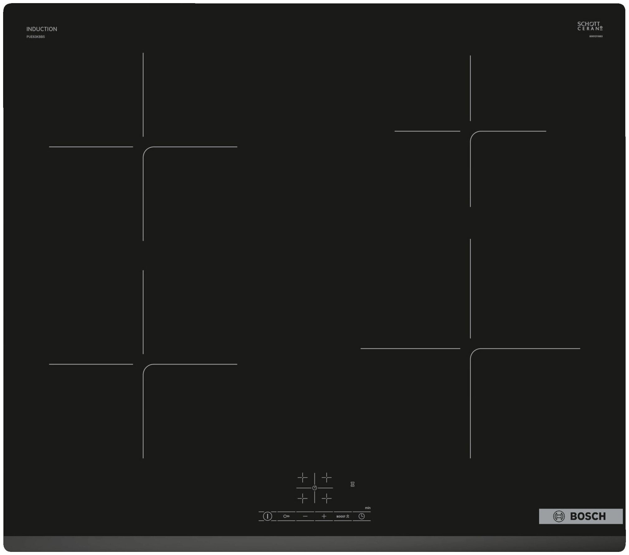 Индукционная варочная поверхность Bosch PUE63KBB5E